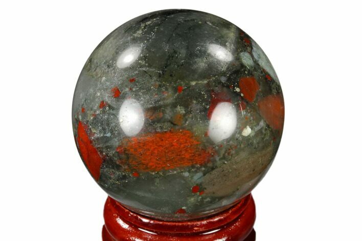 Polished Bloodstone (Heliotrope) Sphere #116182